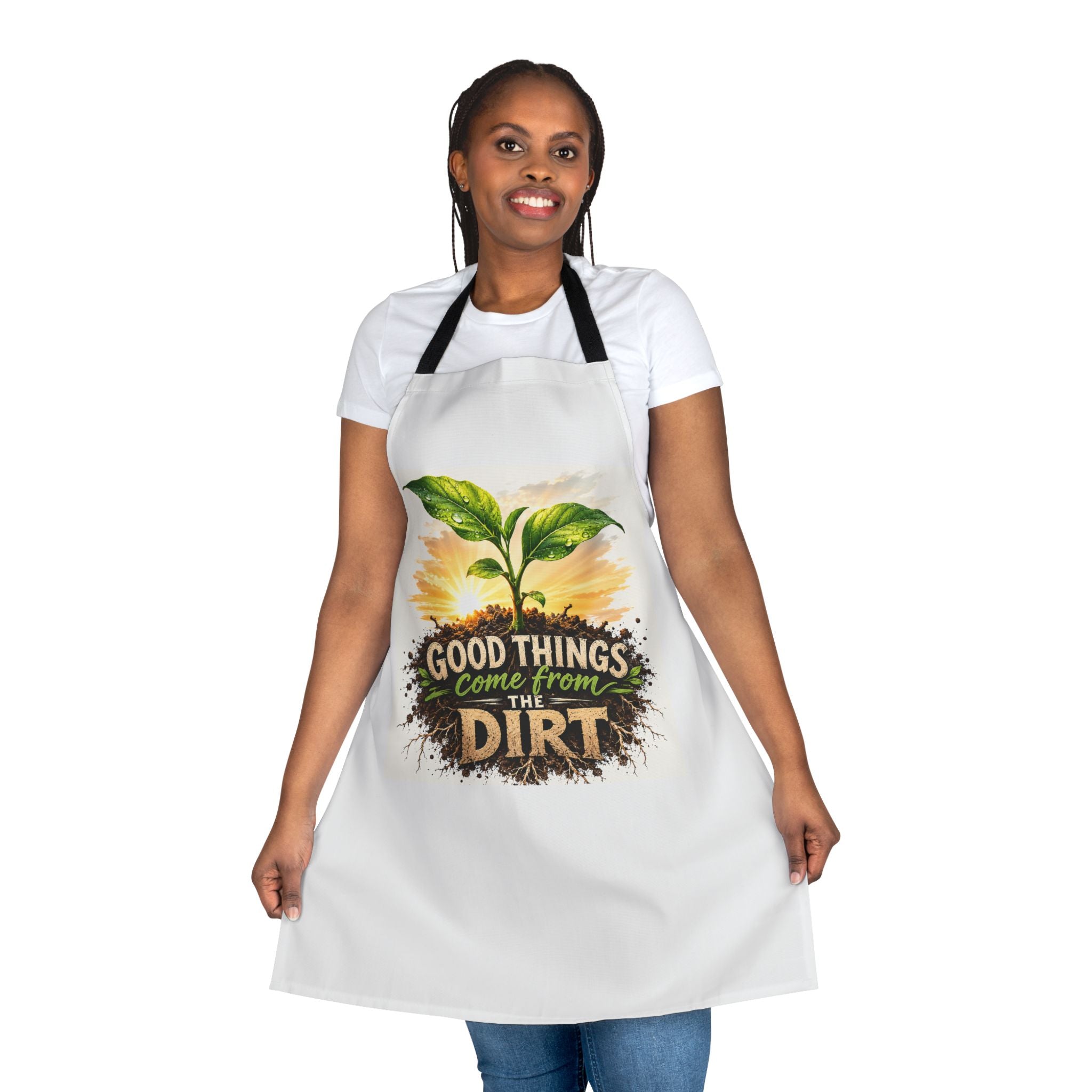 Gardening Apron — "Good Things Come From The Dirt" Plant Lover Apron